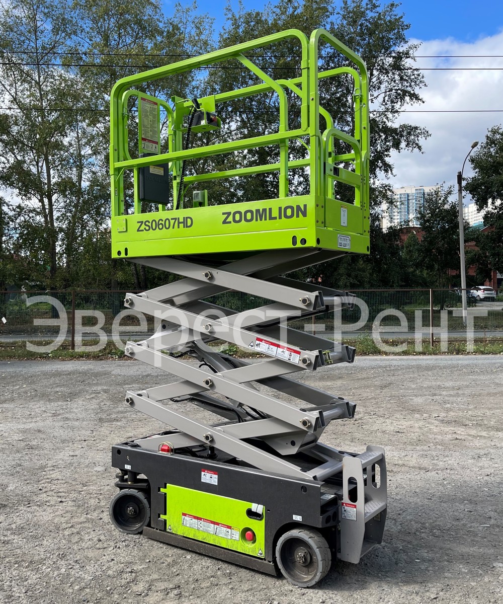 Арендовать аренда ножничного электрического подъемника zoomlion zs0607hd в Краснодаре